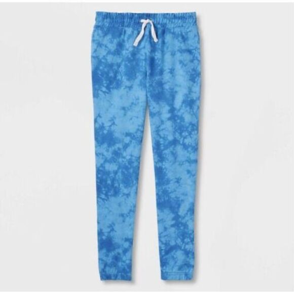 Cat & Jack Youth Jogger Pants Size 16 XL Blue Stretchable String Tie. NWT - Picture 1 of 2